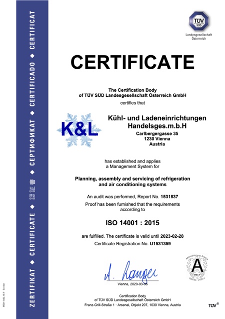 Zertifikat-A4 ISO 14001 Kühl- und Ladeneinrichtungen_e
